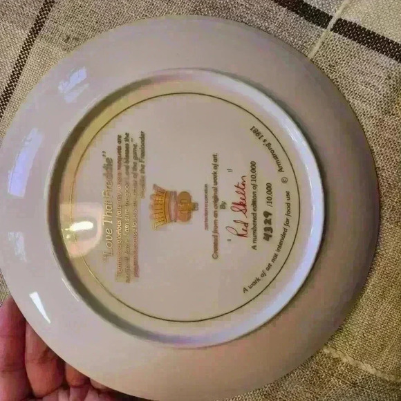 3 piece vintage Red Skelton numbered collectible decorative porcelain plates - Picture 4 of 7